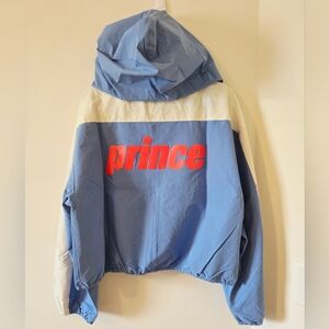 PRINCE Pickleball Lightweight Blue and White Jacket with Red Logo, XXL, NWT